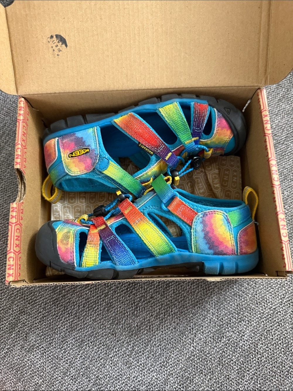 Keen Little Kids Seacamp II CNX  Tie-Dye Sandals 13C Used - Picture 5 of 17